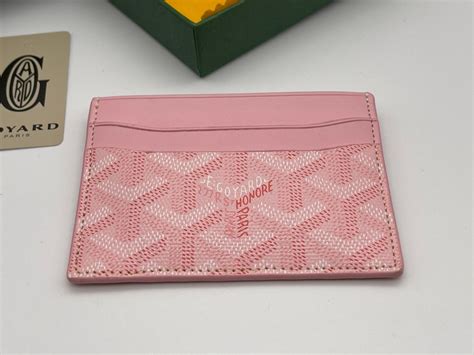 pink goyard card holder|pink Goyard cardholder.